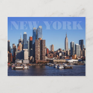 Carte Postale Ville de Midtown Manhattan, rivière Hudson