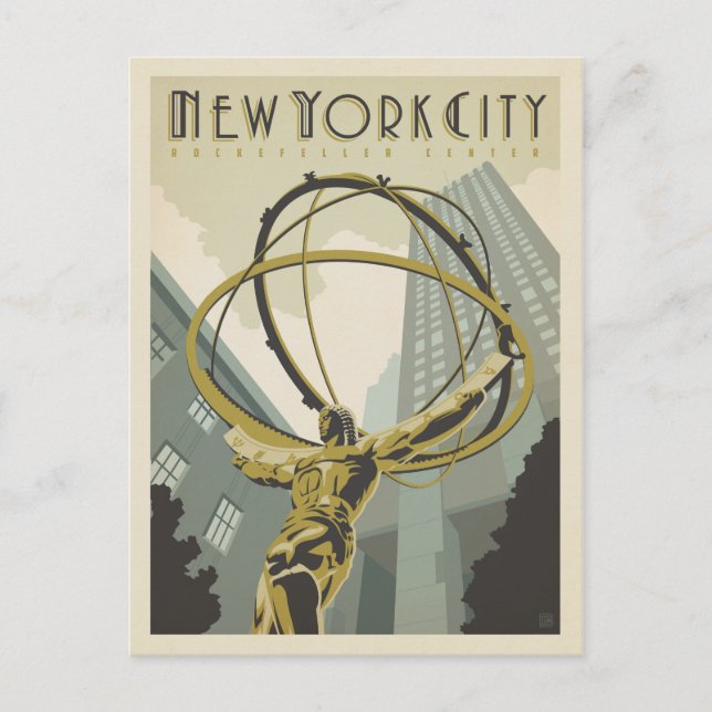 Carte Postale Ville de New York | Rockefeller Center (Devant)