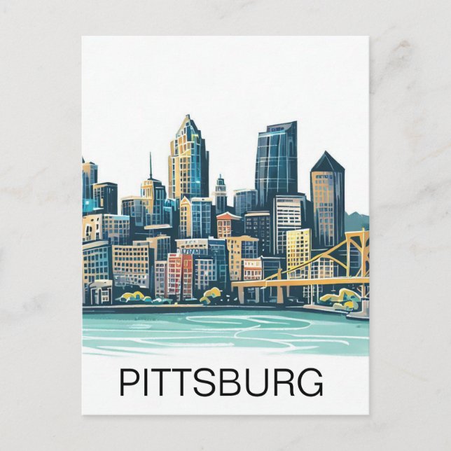 Carte Postale Ville de Pittsburgh (Devant)
