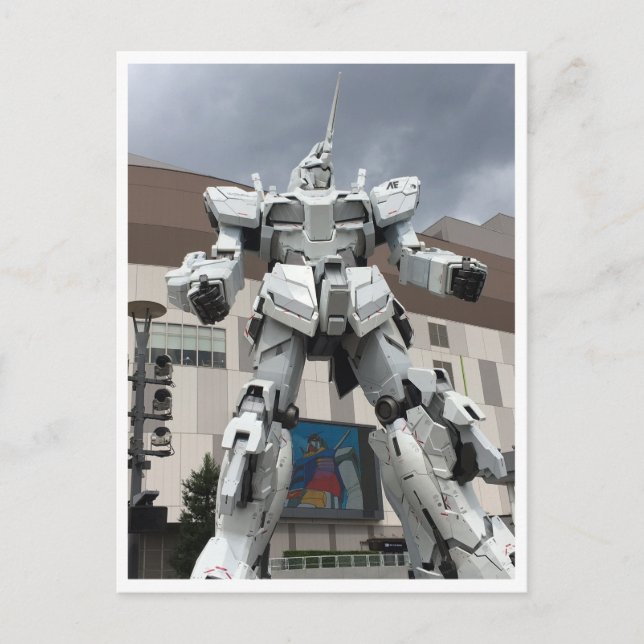 Carte Postale Ville de plongeur - licorne Gundam (Devant)