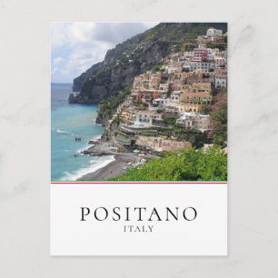 Carte Postale Ville de Positano sur la côte d'Amalfi en Italie