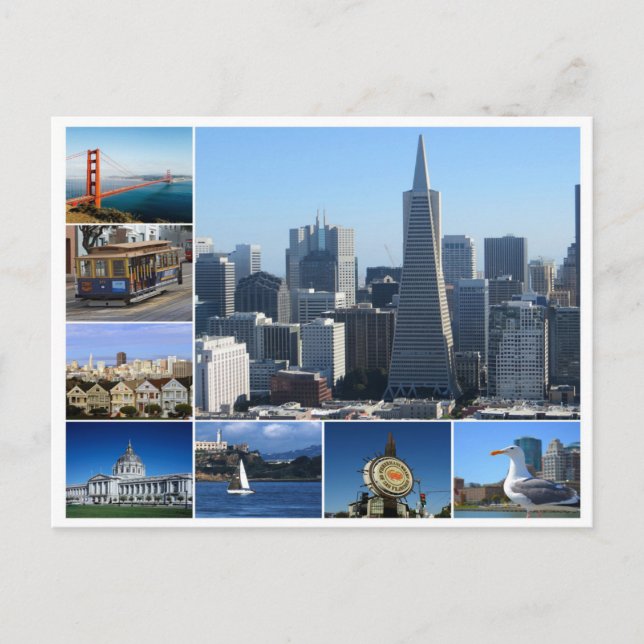 Carte Postale Ville de San Francisco ville de voyage Amérique (Devant)