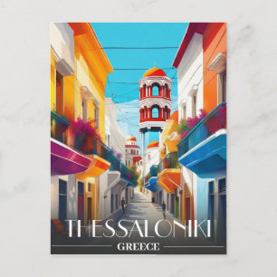 Carte Postale Ville de Thessalonique, Grèce quartier Ladadika