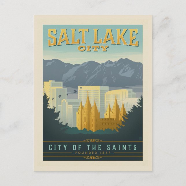 Carte Postale Ville des Saints | Salt Lake City, Utah (Devant)