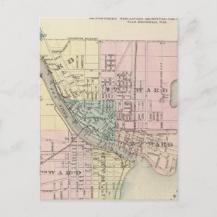 Carte Postale Ville d'Oshkosh, siège du comté de Winnebago Co