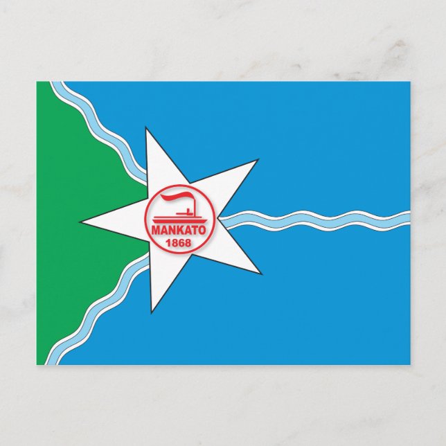 Carte Postale Ville du drapeau de Mankato (Devant)