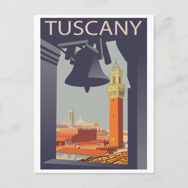 Carte Postale Ville en Toscane, Italie. Vue depuis la fenêtre de (Devant)