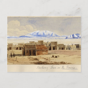 Carte Postale Ville ferroviaire sur les Prairies