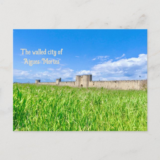 Carte Postale Ville fortifiée d'Aigues-Mortes en Provence (Devant)