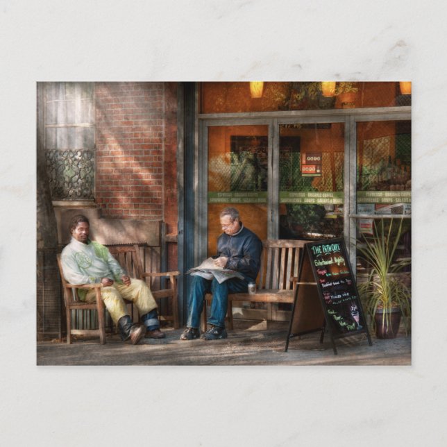 Carte Postale Ville - Greenwich Village - Le café du sentier (Devant)