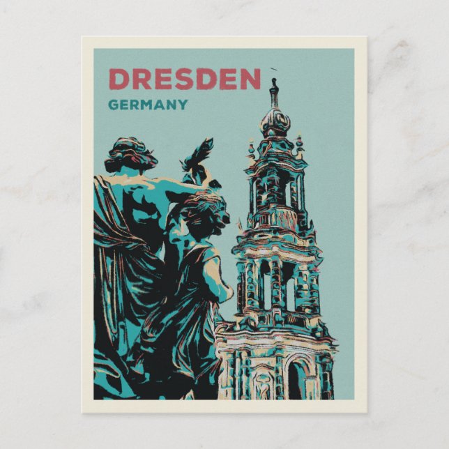 Carte Postale Ville historique allemande de Dresde (Devant)