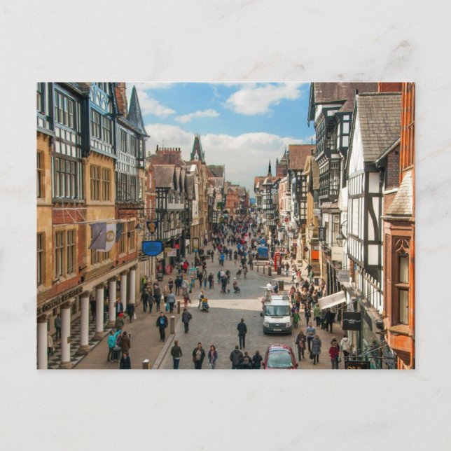 Carte Postale Ville historique de Chester Angleterre Royaume-Uni (Devant)