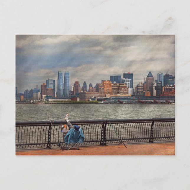 Carte Postale Ville - Hoboken, NJ - Pêche - La bonne vie (Devant)