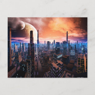 Carte postale 'Ville ne dort jamais'