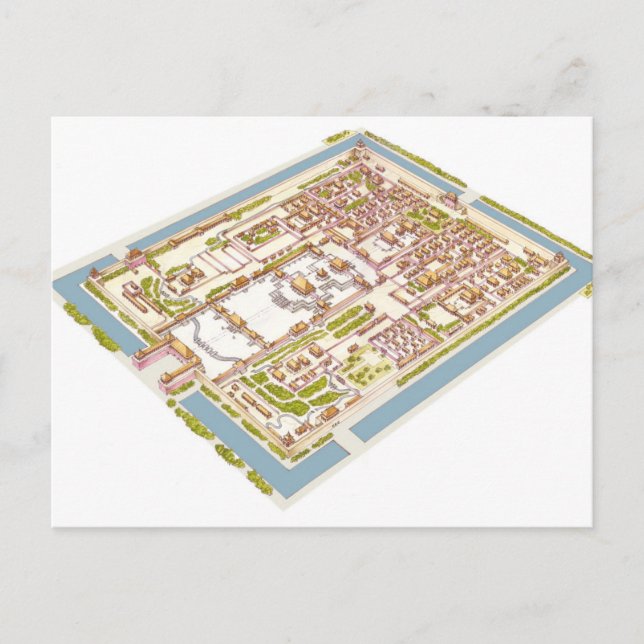Carte Postale Ville Pékin de Forbbiden (Devant)