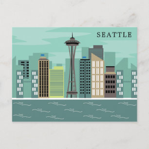 Carte Postale Ville Skyline   Seattle, Washington