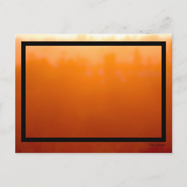 Carte Postale Ville Sunset Design Impressionniste Abstrait Orang (Devant)