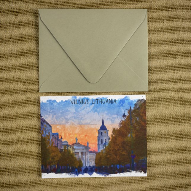Carte Postale Vilnius Lituanie Panorama (vilnius view postcard)