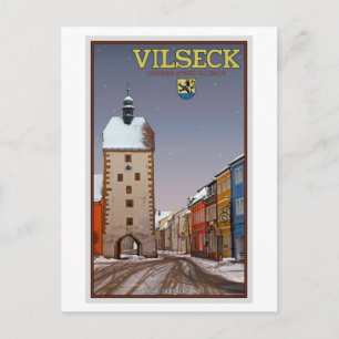 Carte Postale Vilseck - Tour et Porte - Hiver