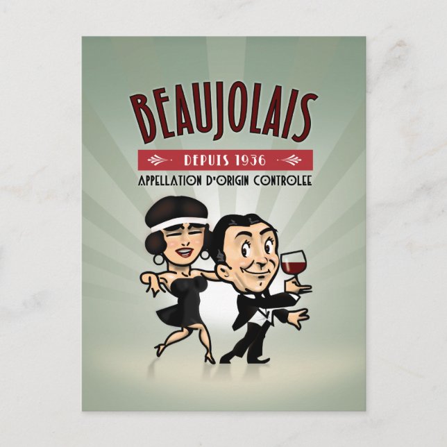 Carte Postale Vin Beaujolais (Devant)