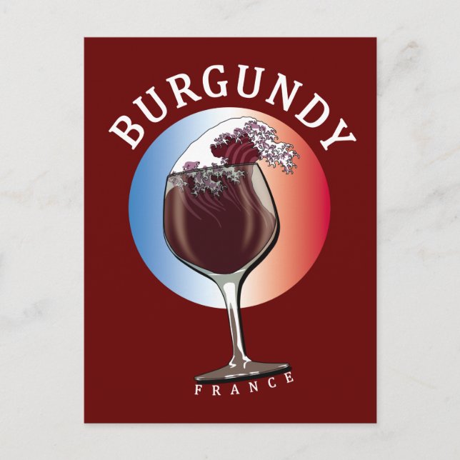 Carte Postale Vin de Bourgogne (Devant)