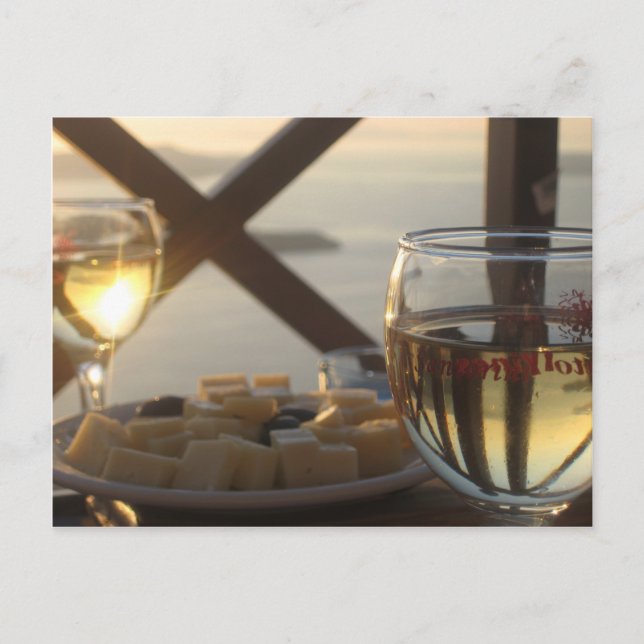 Carte Postale Vin et fromage (Devant)