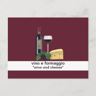 Carte postale Vin et fromage