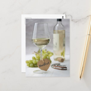 Carte Postale Vin Sommelier Vine Lover bouteille Design de raisi
