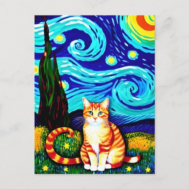 Carte postale Vincent Cat Gogh (Devant)