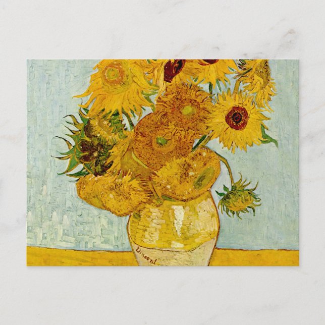Carte Postale Vincent Van Gogh 12 Tournesols Impressionniste (Devant)