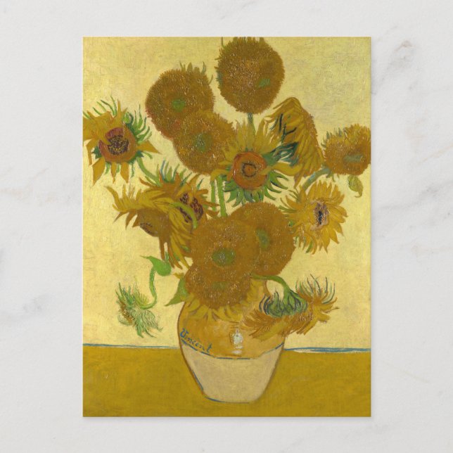 Carte Postale Vincent Van Gogh 15 Peinture de tournesols (Devant)