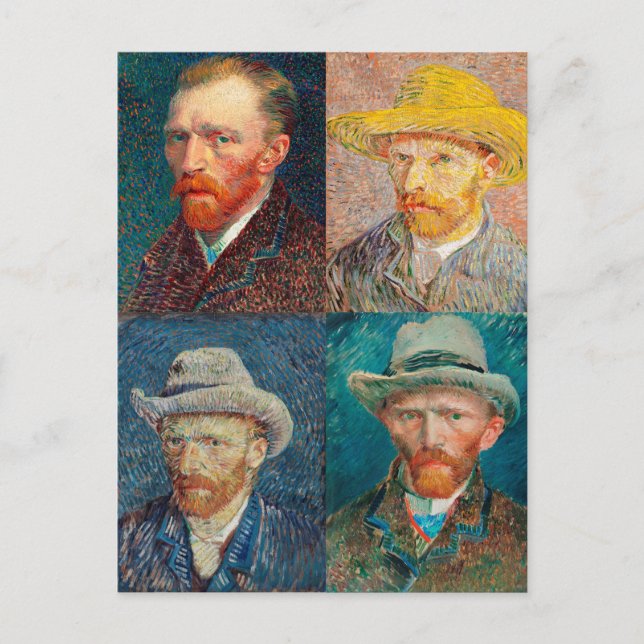 Carte Postale Vincent Van Gogh 1887 Self Portrait Collage (Devant)