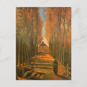 Carte Postale Vincent van Gogh - Allée de peupliers en automne