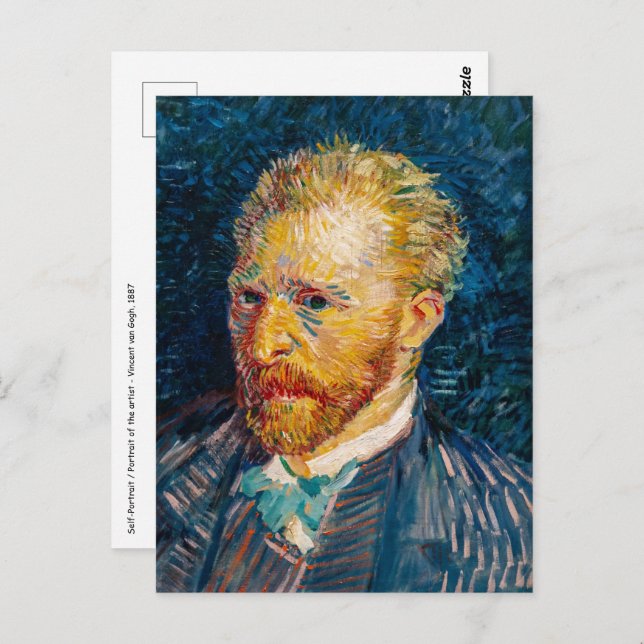 Carte Postale Vincent Van Gogh - Autoportrait (Devant / Derrière)