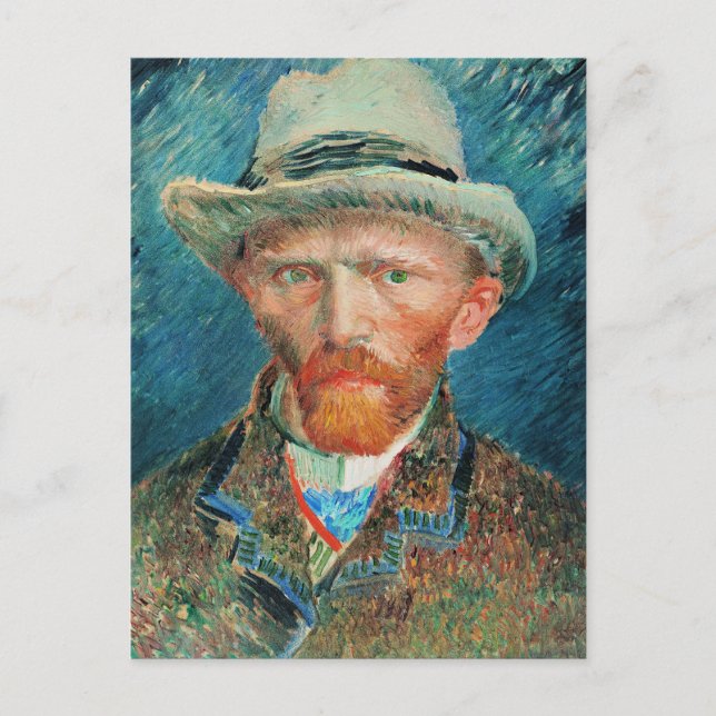 Carte Postale Vincent van Gogh, Autoportrait avec Casquette (Devant)