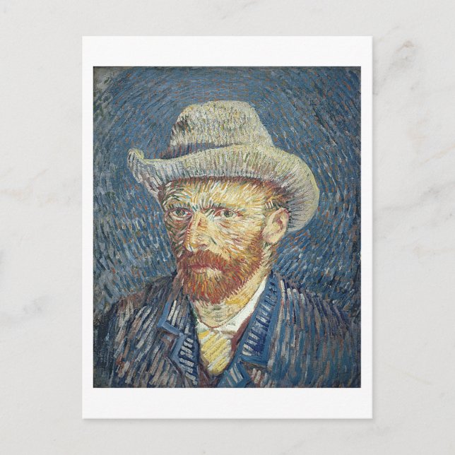 Carte Postale Vincent van Gogh | Autoportrait avec Casquette à p (Devant)