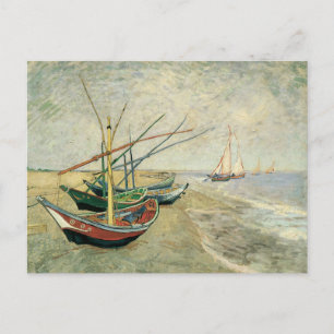 Carte Postale Vincent van Gogh - Bateaux de pêche sur la plage