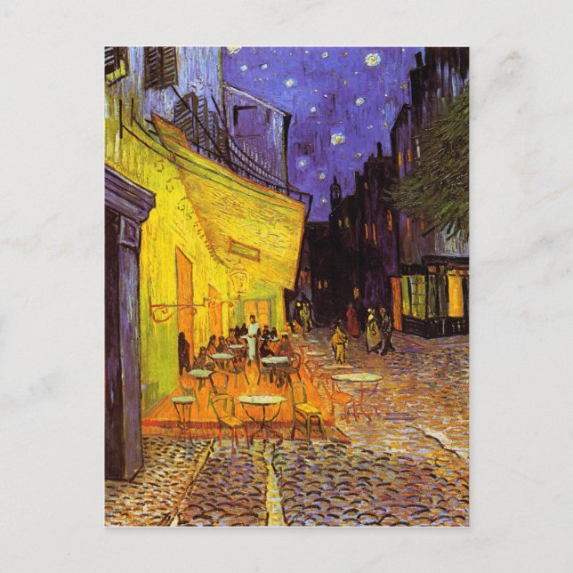 Carte Postale Vincent Van Gogh Café Terrasse Au Night Fine Art (Devant)
