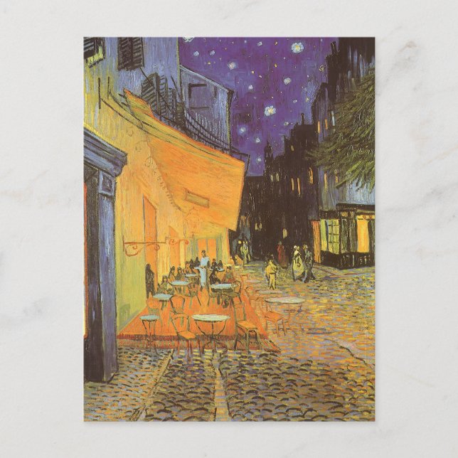 Carte Postale Vincent van Gogh - Café Terrasse en soirée (Devant)