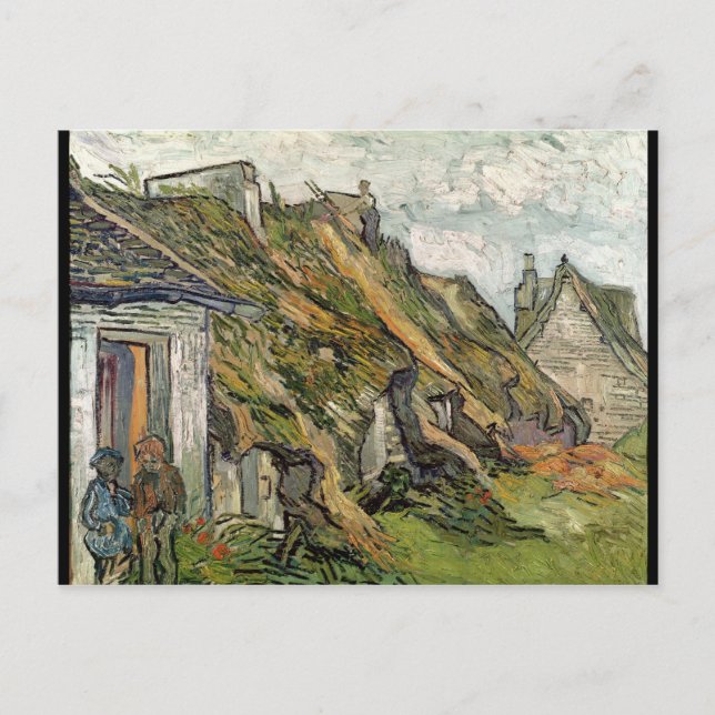 Carte Postale Vincent van Gogh | Chalets à chaume en Chaponval (Devant)