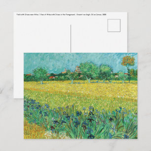 Carte Postale Vincent van Gogh - Champ avec Iris près d'Arles