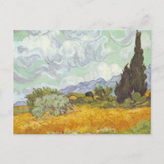Carte Postale Vincent Van Gogh - Champ de blé avec cyprès