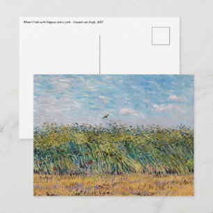 Carte Postale Vincent van Gogh - Champ de blé avec une alouette
