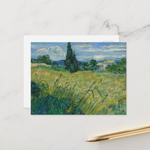 Carte Postale Vincent Van Gogh, champ de blé vert avec Cypress