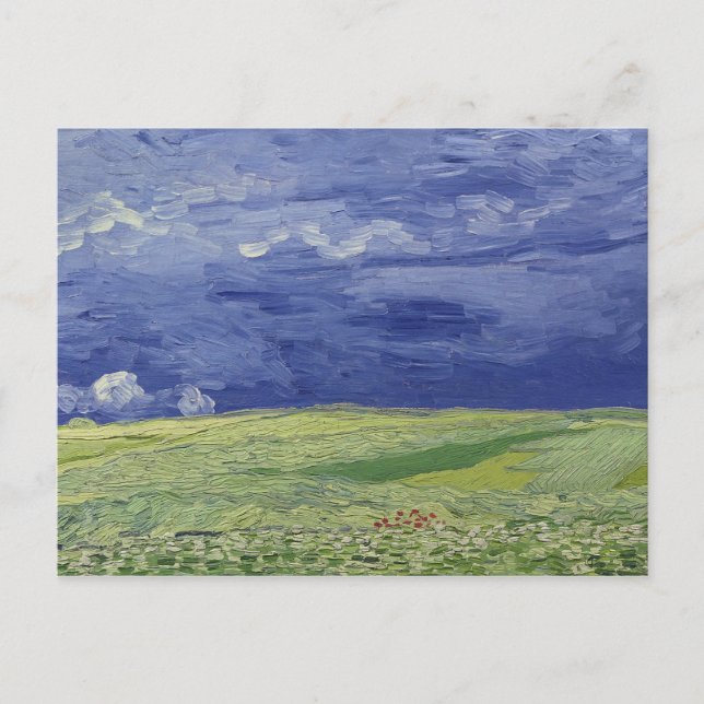 Carte Postale Vincent van Gogh | Champs de roues sous Thunderclo (Devant)