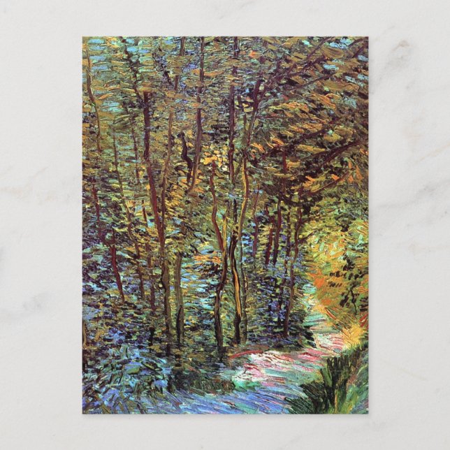 Carte Postale Vincent Van Gogh - Chemin Dans Les Bois (Devant)