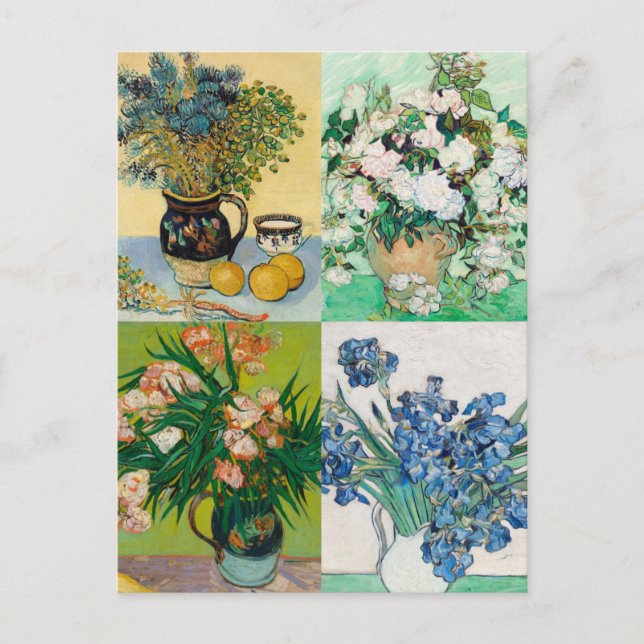 Carte Postale Vincent Van Gogh Collage de peinture à fleurs des  (Devant)