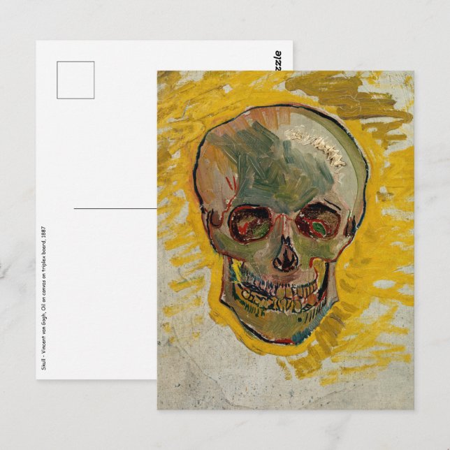 Carte Postale Vincent van Gogh - Crâne 1887 #2 (Devant / Derrière)