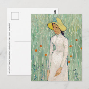 Carte Postale Vincent van Gogh - Fille en blanc