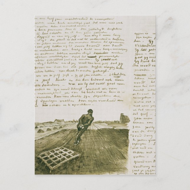 Carte Postale Vincent van Gogh | Homme tirant une corde (Devant)